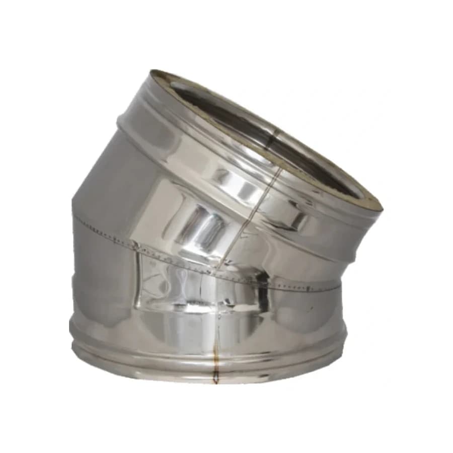 Curva 30° – Canne fumarie coibentate a doppia parete in acciaio inox