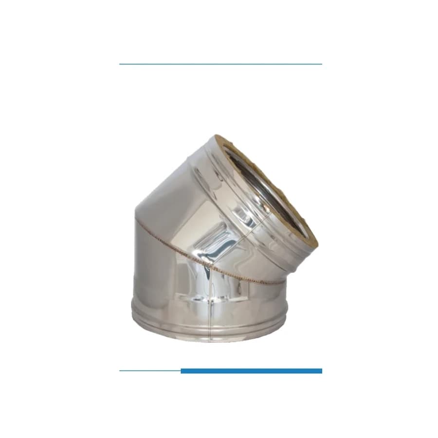 Curva 45° – Canne fumarie coibentate a doppia parete in acciaio inox