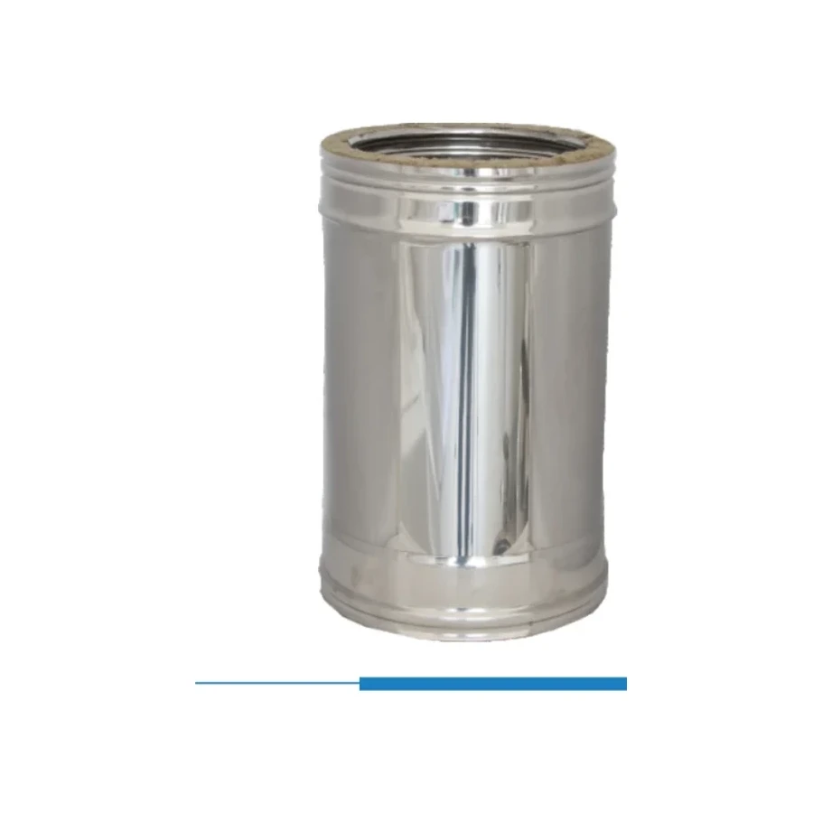 Tubo diritto 330 mm – Canne fumarie coibentate a doppia parete in acciaio inox