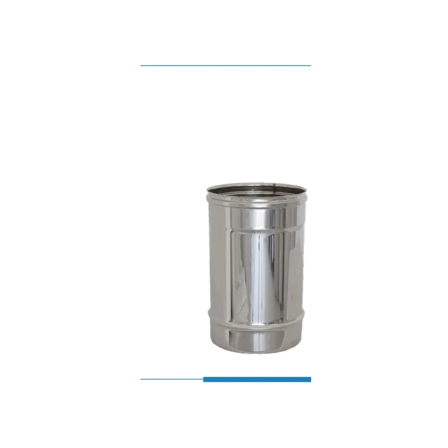 Tubo diritto 330 mm – Canne fumarie in acciaio inox monoparete