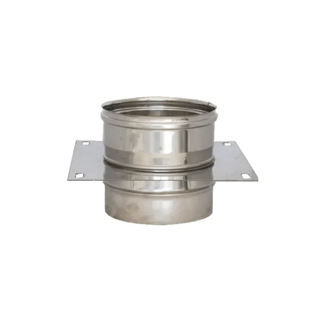 Piastra con elemento diritto – Canne fumarie in acciaio inox monoparete