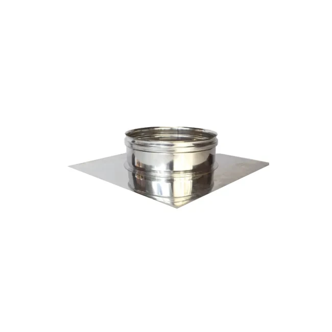 Piastra con tronchetto femmina – Canne fumarie in acciaio inox monoparete