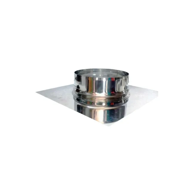 Piastra con tronchetto maschio – Canne fumarie in acciaio inox monoparete