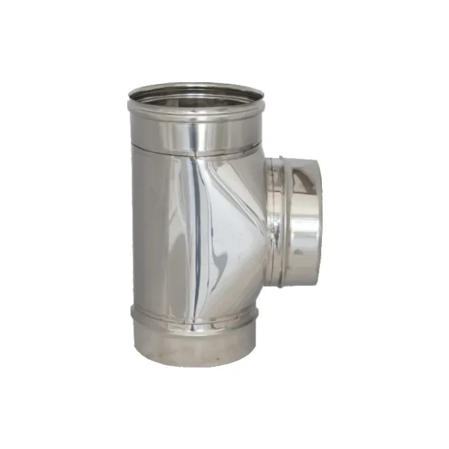 Raccordo a T 90° – Canne fumarie in acciaio inox monoparete