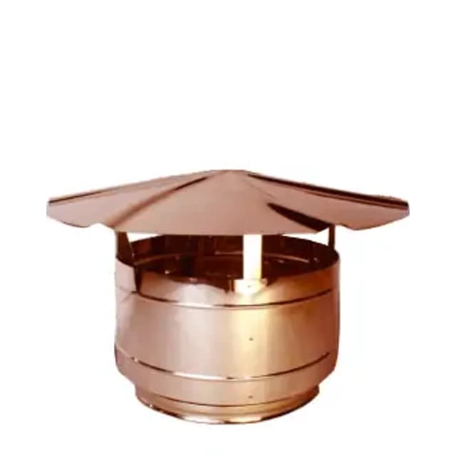 Cappello antivento – Canne fumarie in acciaio inox coibentato doppia parete ramato