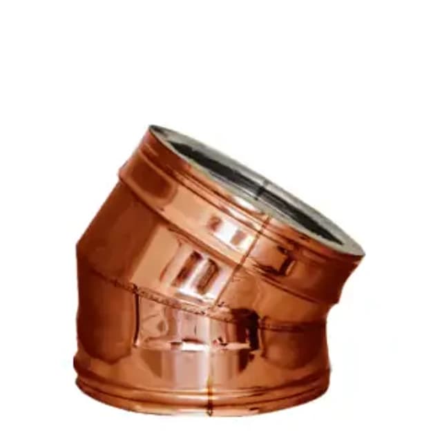 Curva 30° – Canne fumarie in acciaio inox coibentato doppia parete ramato