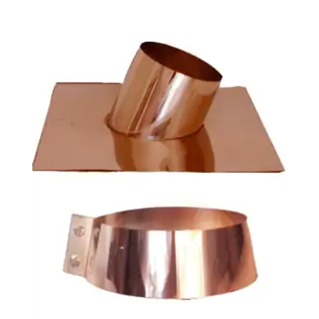 Faldale per tetto inclinato – Canne fumarie in acciaio inox coibentato doppia parete ramato