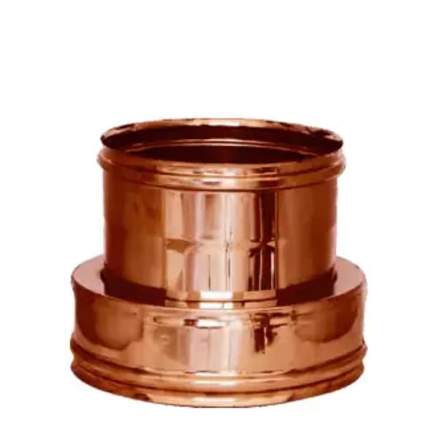 Giunzione doppia parete a monoparete – Canne fumarie in acciaio inox coibentato doppia parete ramato