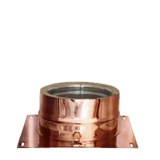 Piastra di base chiusa con gocciolatoio – Canne fumarie in acciaio inox coibentato doppia parete ramato