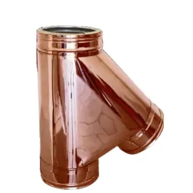Raccordo a T135° – Canne fumarie in acciaio inox coibentato doppia parete ramato