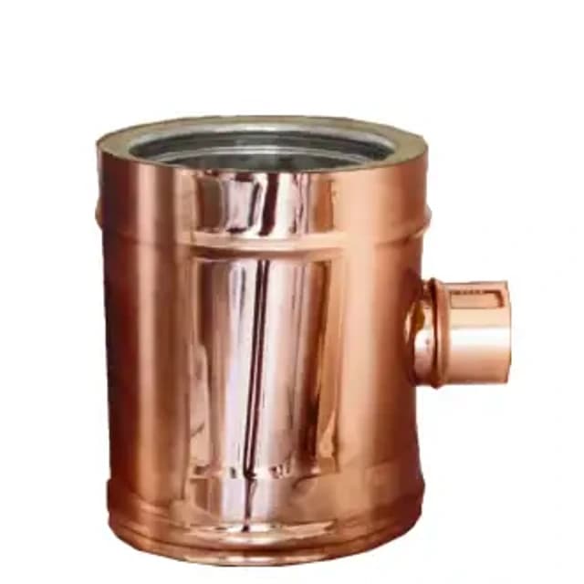 Raccordo T90° ridotto a 80 – Canne fumarie in acciaio inox coibentato doppia parete ramato