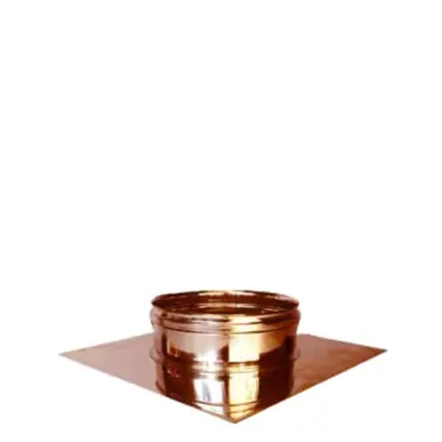 Piastra con tronchetto femmina – Canne fumarie in acciaio inox monoparete placcato rame
