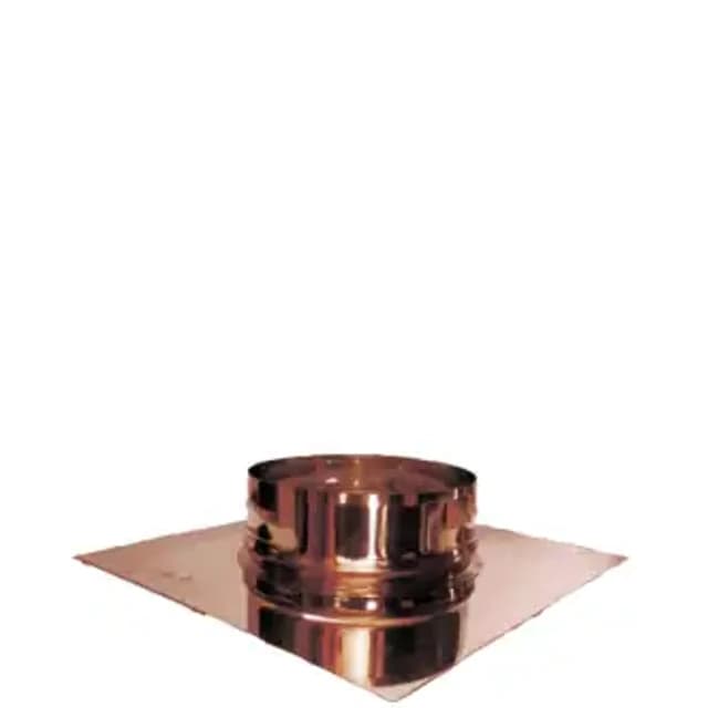 Piastra con tronchetto maschio – Canne fumarie in acciaio inox monoparete placcato rame