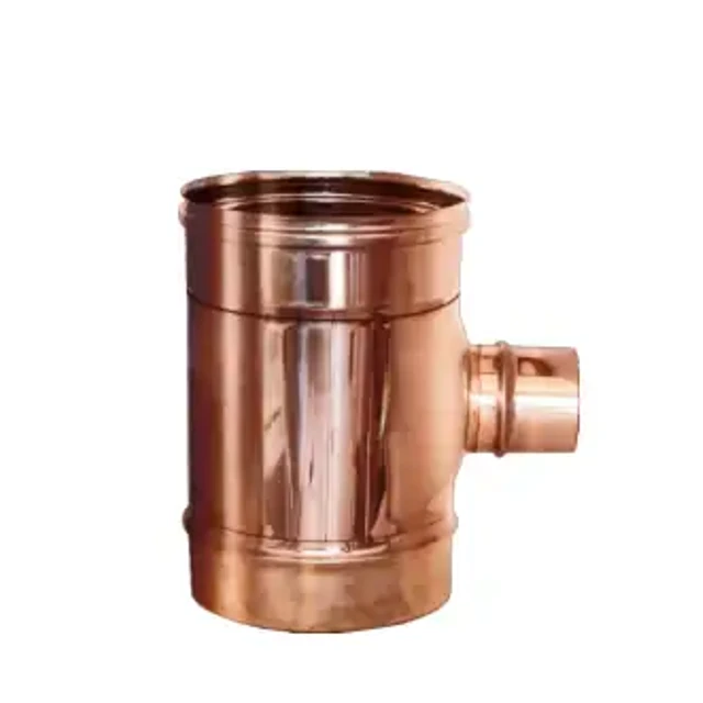 Raccordo T90° ridotto – Canne fumarie in acciaio inox monoparete placcato rame