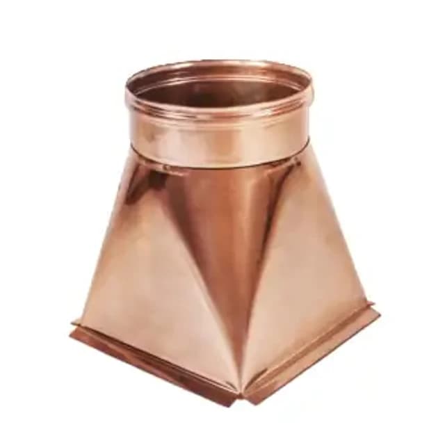 Tramoggia – Canne fumarie in acciaio inox monoparete placcato rame