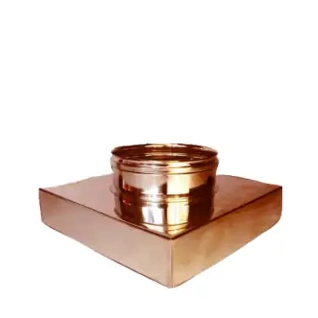 Tramoggia piana base quadra – Canne fumarie in acciaio inox monoparete placcato rame