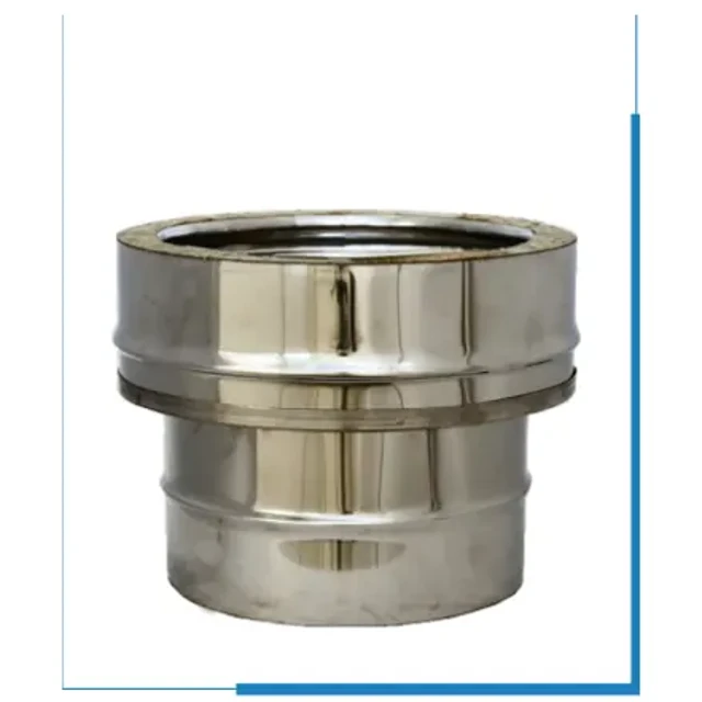Giunzione monoparete a doppia parete – Canne fumarie coibentate a doppia parete in acciaio inox
