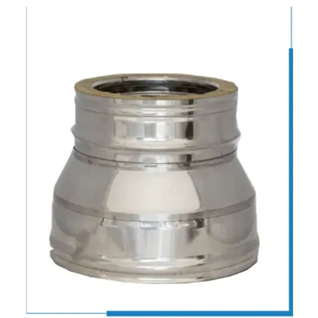 Riduzione per doppia parete – Canne fumarie coibentate a doppia parete in acciaio inox