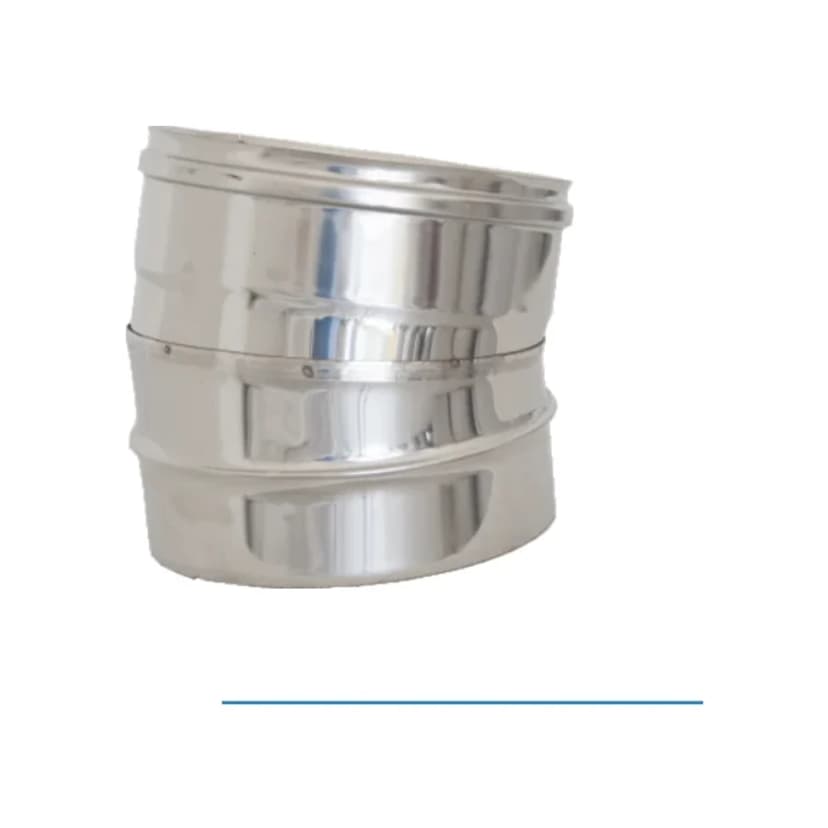 Curva canna fumaria inox monoparete 15°