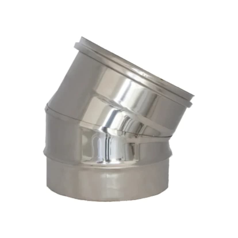 Curva canna fumaria inox monoparete 30°
