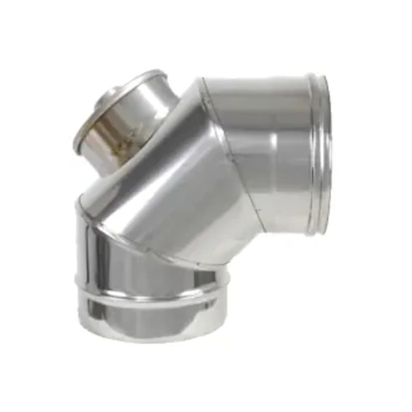 Curva inox 90° con ispezione