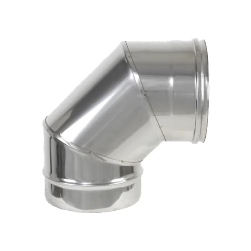 Curva canna fumaria inox monoparete 90°